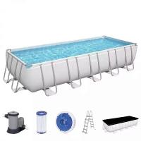 Bestway 5611Z BW Каркасный бассейн Power Steel 640х274х132см, 19281л, фил.-насос 5678л/ч, лестница, тент, попл.-доз. Bestway 5611Z BW Каркасный бассейн Power Steel 640х274х132см, 19281л, фил.-насос 5678л/ч, лестница, тент, попл.-доз.